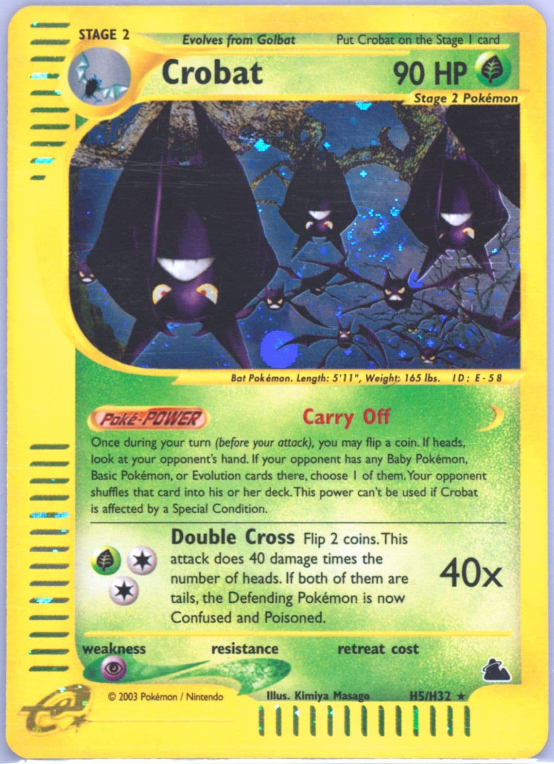 Crobat-Holo (H5) 2003 Pokemon Skyridge
