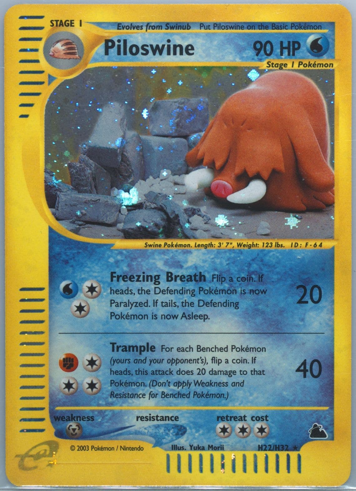 Piloswine-Holo (H22) 2003 Pokemon Skyridge