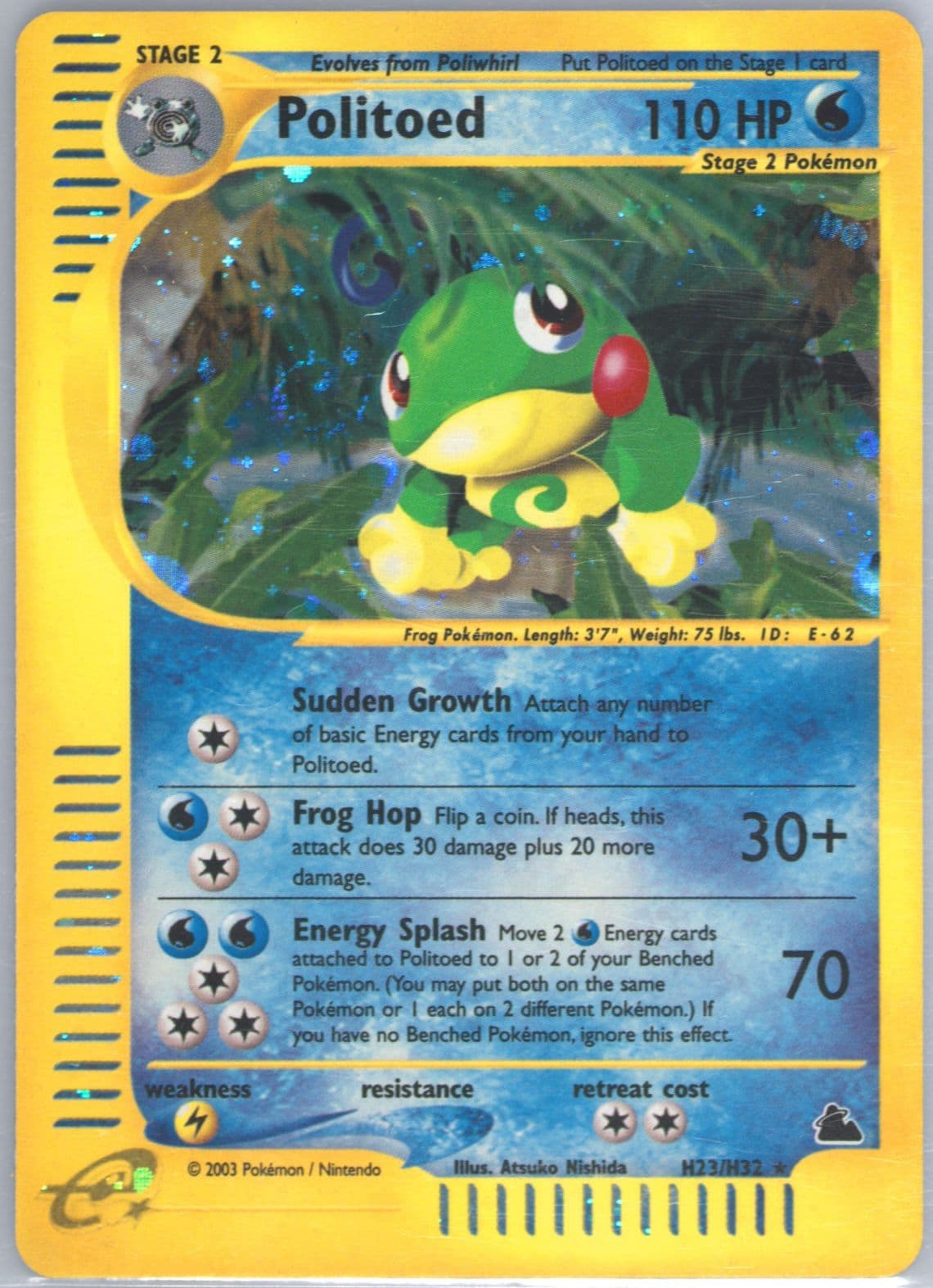 Politoed-Holo (H23) 2003 Pokemon Skyridge