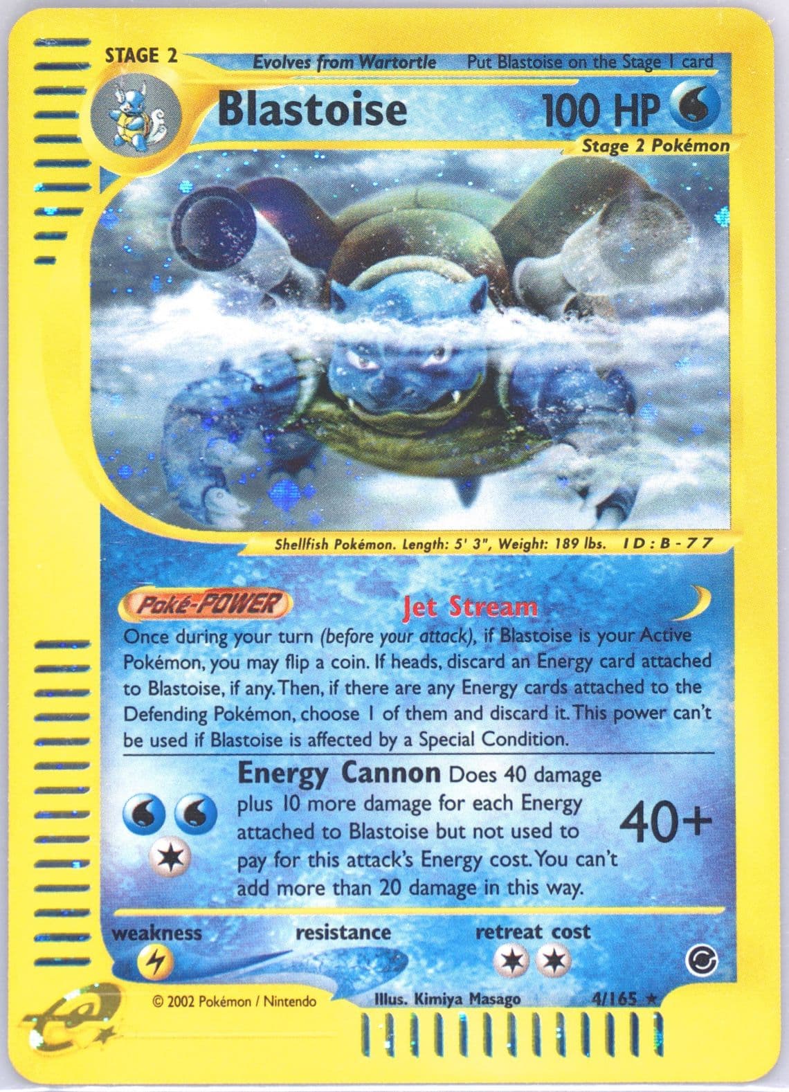 Blastoise-Holo (4) 2002 Pokemon Expedition