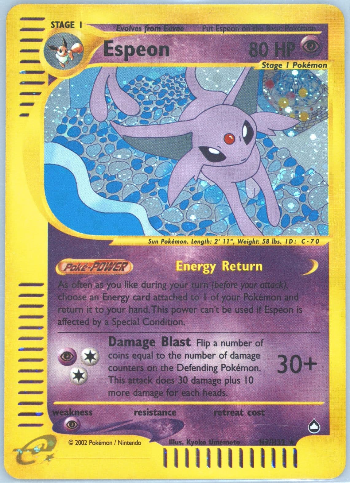 Espeon-Holo (H9) 2003 Pokemon Aquapolis