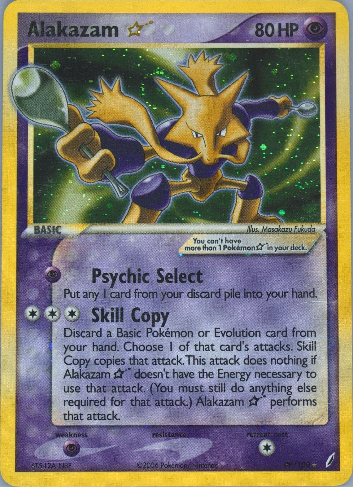 Alakazam-Holo Gold Star (99) 2006 Pokemon EX Crystal Guardians