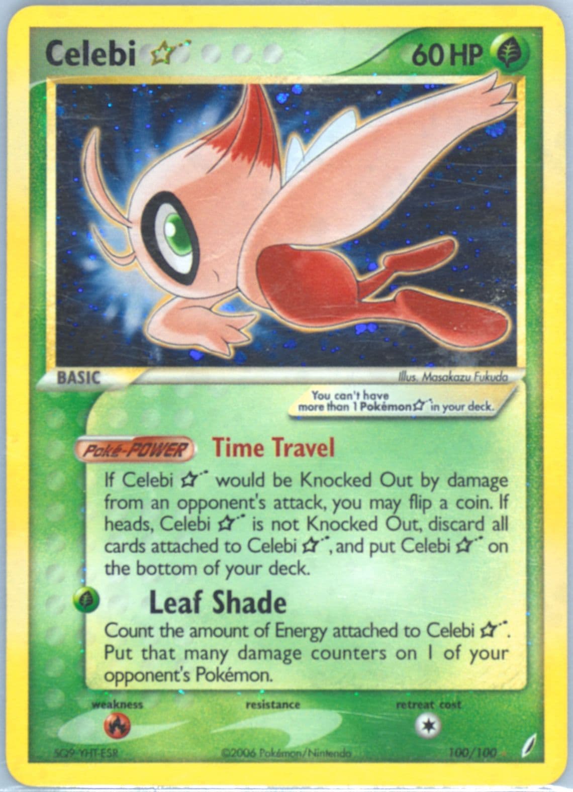 Celebi-Holo Gold Star (100) 2006 Pokemon EX Crystal Guardians