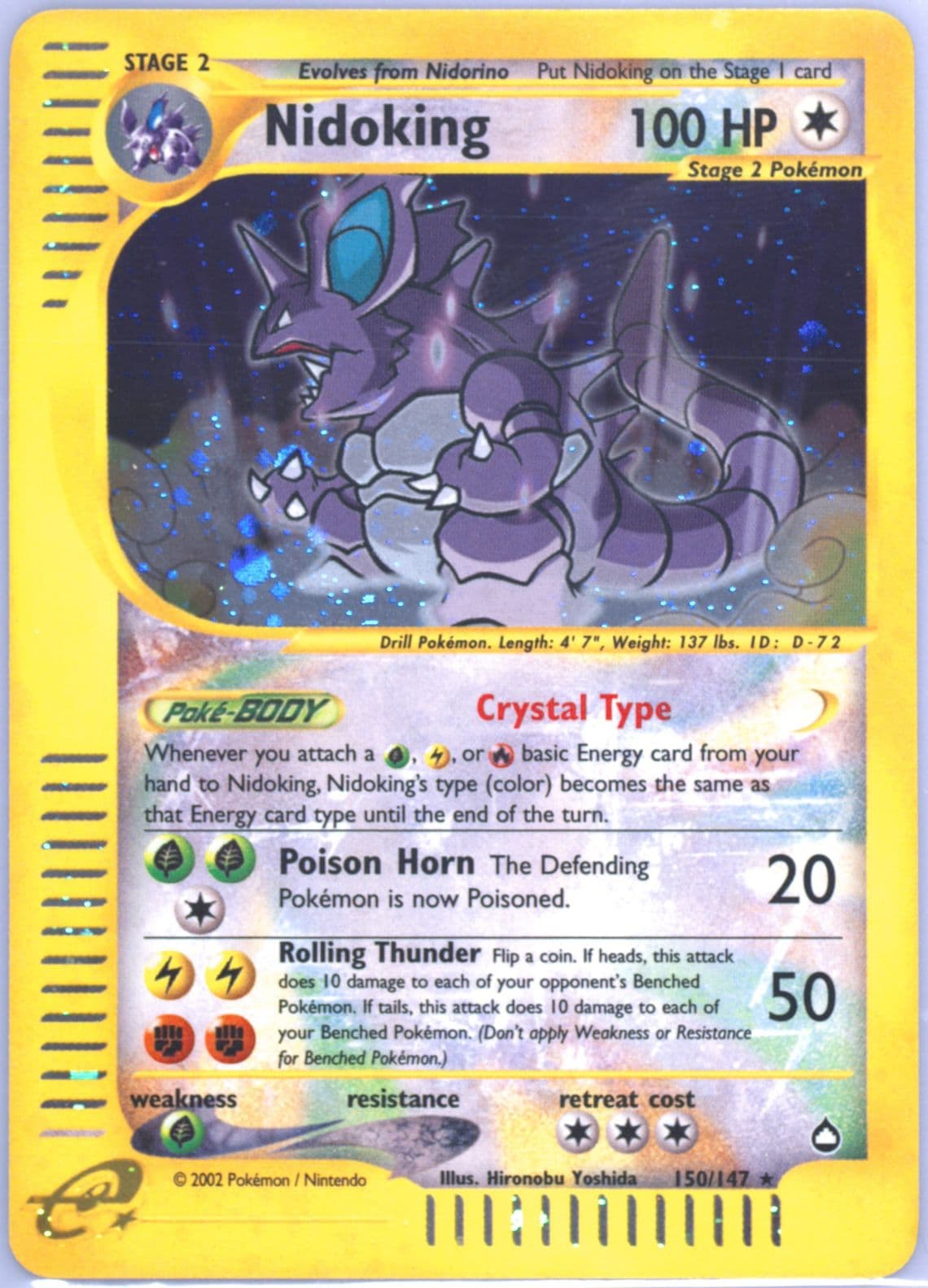 Nidoking-Holo (150) 2003 Pokemon Aquapolis