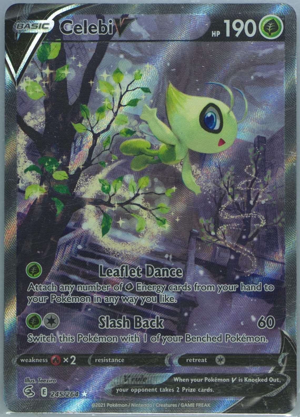 Full Art/Celebi V Inverted Back (245) 2021 Pokemon Sword & Shield Fusion Strike