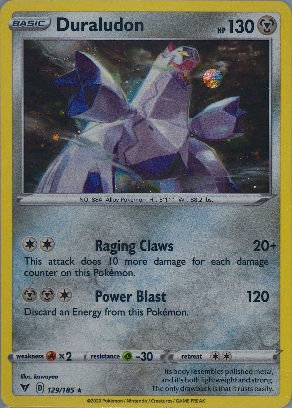 Duraludon-Holo Cosmos-2022 Knock Out Collection (129) 2020 Pokemon Sword & Shield Vivid Voltage