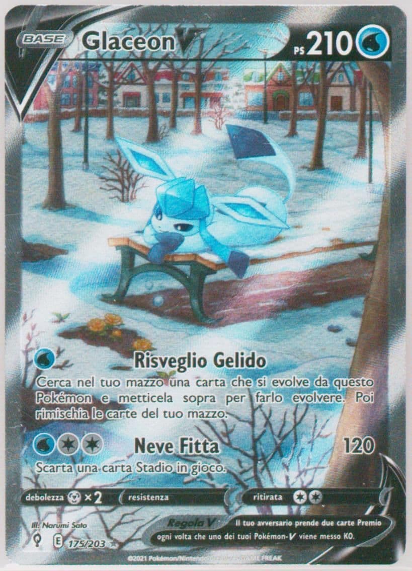 Full Art/Glaceon V Italian (175) 2021 Pokemon Sword & Shield Evolving Skies