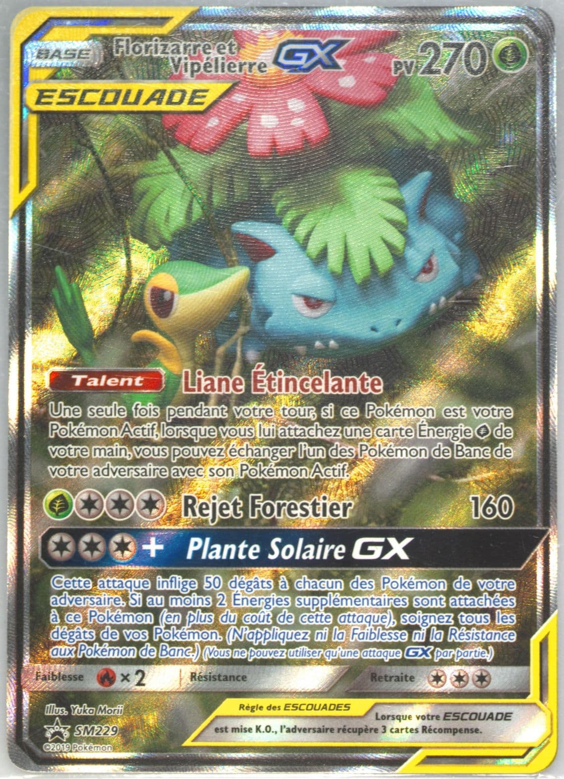 Full Art/Florizarre ET Vipelierre GX Tag Team Generations Premium Collection-French (SM229) 2019 Pokemon SM Black Star Promo