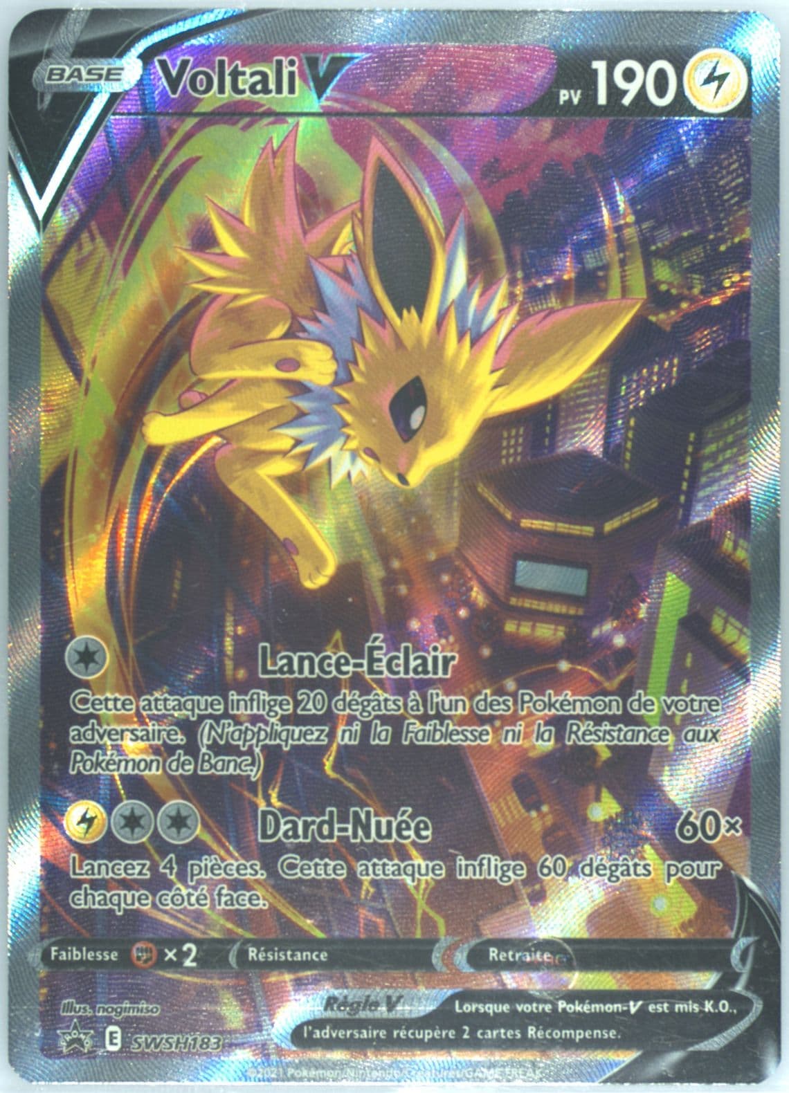 Full Art/Voltali V Jolteon Vmax Premium Collection-French (183) 2022 Pokemon Swsh Black Star Promo