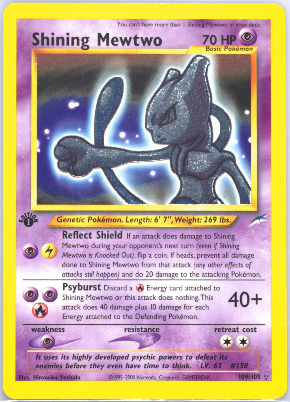 Shining Mewtwo 1st Edition (109) 2002 Pokemon Neo Destiny
