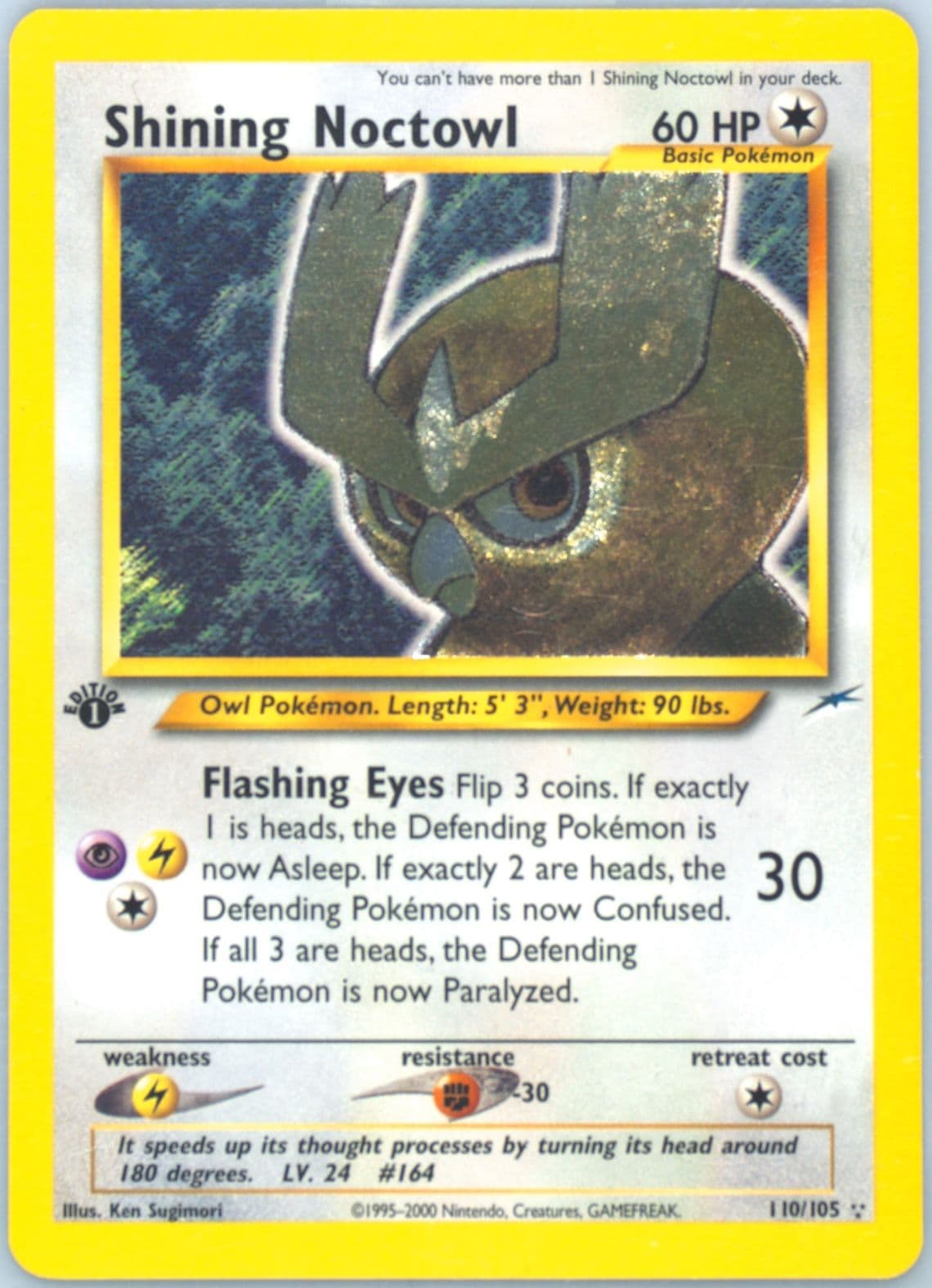 Shining Noctowl 1st Edition (110) 2002 Pokemon Neo Destiny