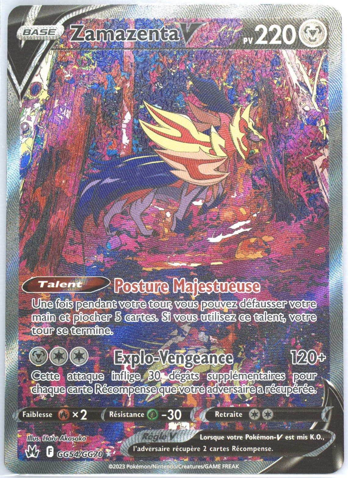 Full Art/Zamazenta V French (GG54) 2023 Pokemon Sword and Shield Crown Zenith