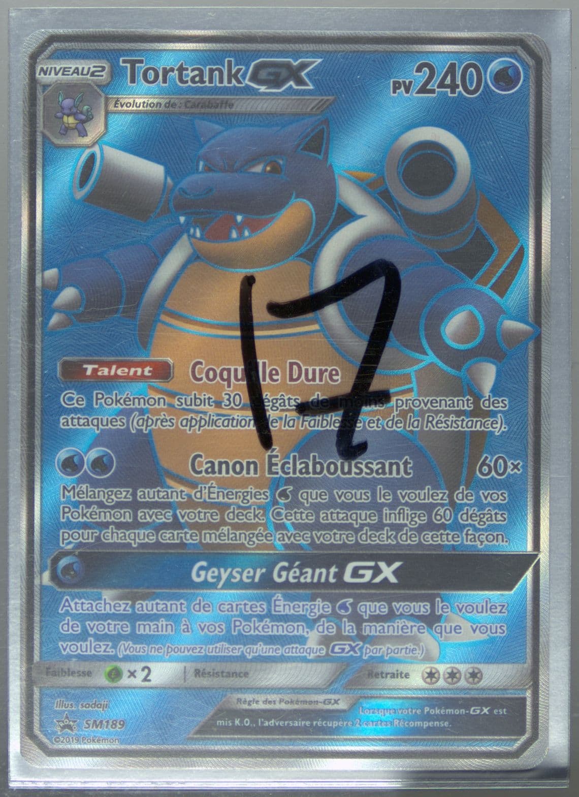 Full Art/Tortank GX Blastoise-GX Premium Collection-French (SM189) 2019 Pokemon SM Black Star Promo