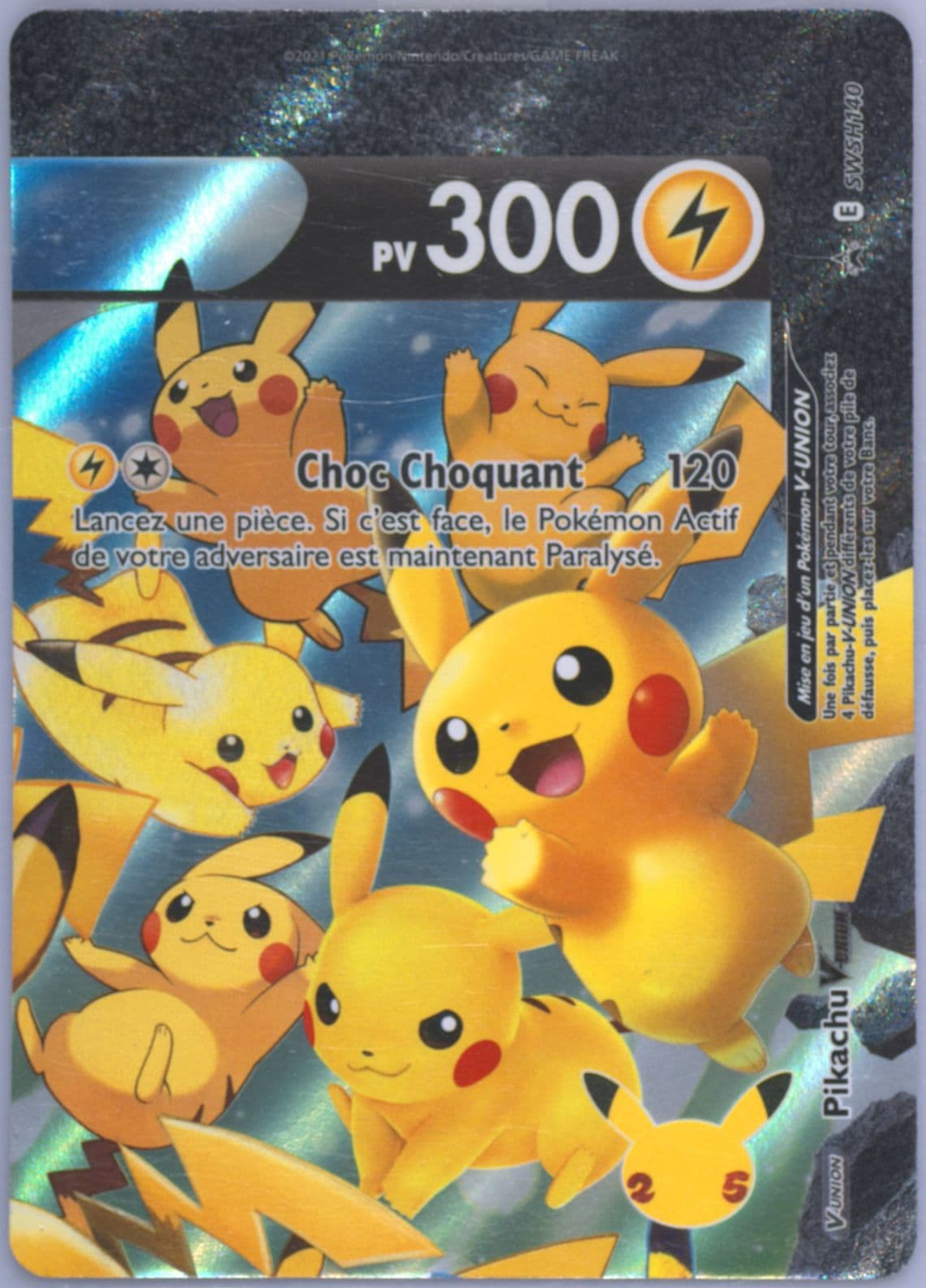 Pikachu V-Union Celebrations Collection-French (140) 2021 Pokemon Swsh Black Star Promo