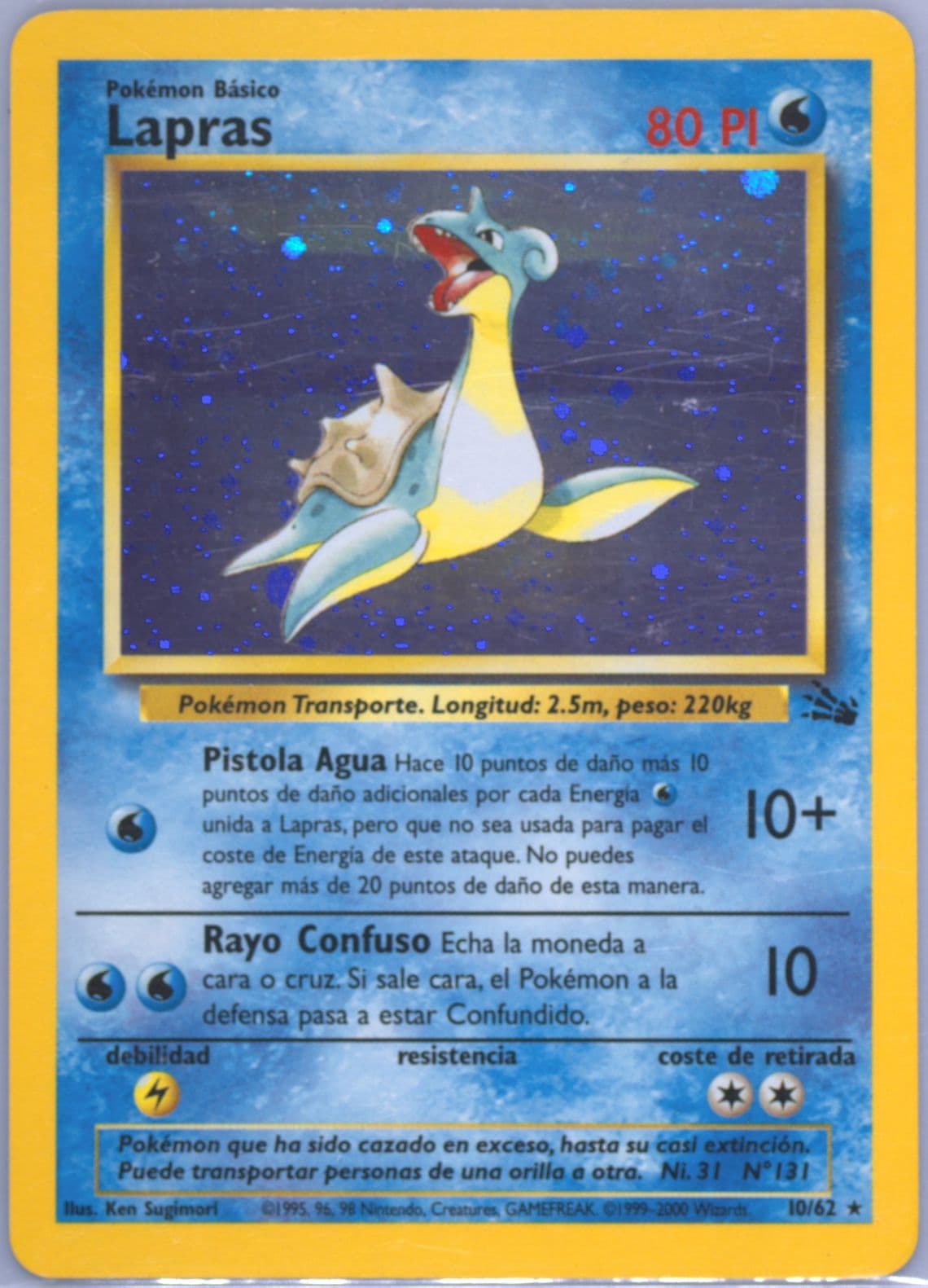 Lapras-Holo (10) 2000 Pokemon Spanish Fossil