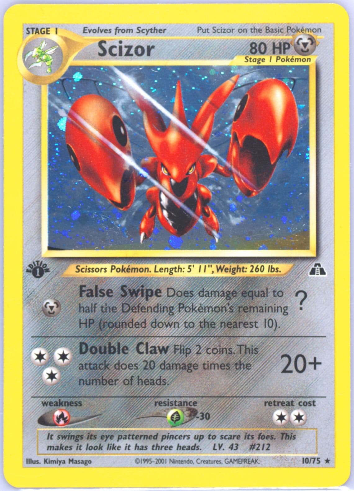 Scizor-Holo 1st Edition (10) 2001 Pokemon Neo Discovery