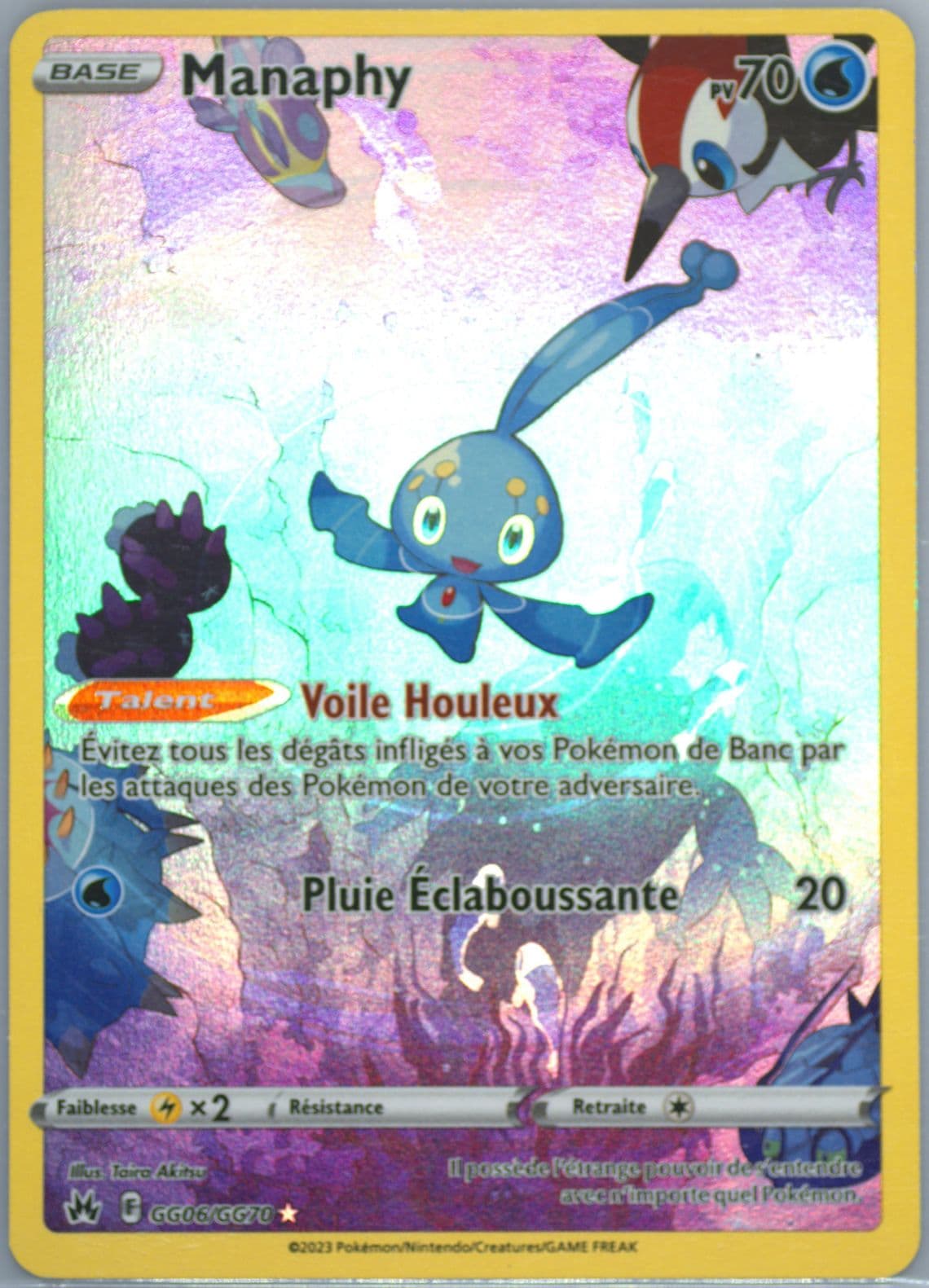 Full Art/Manaphy French (GG06) 2023 Pokemon Sword and Shield Crown Zenith