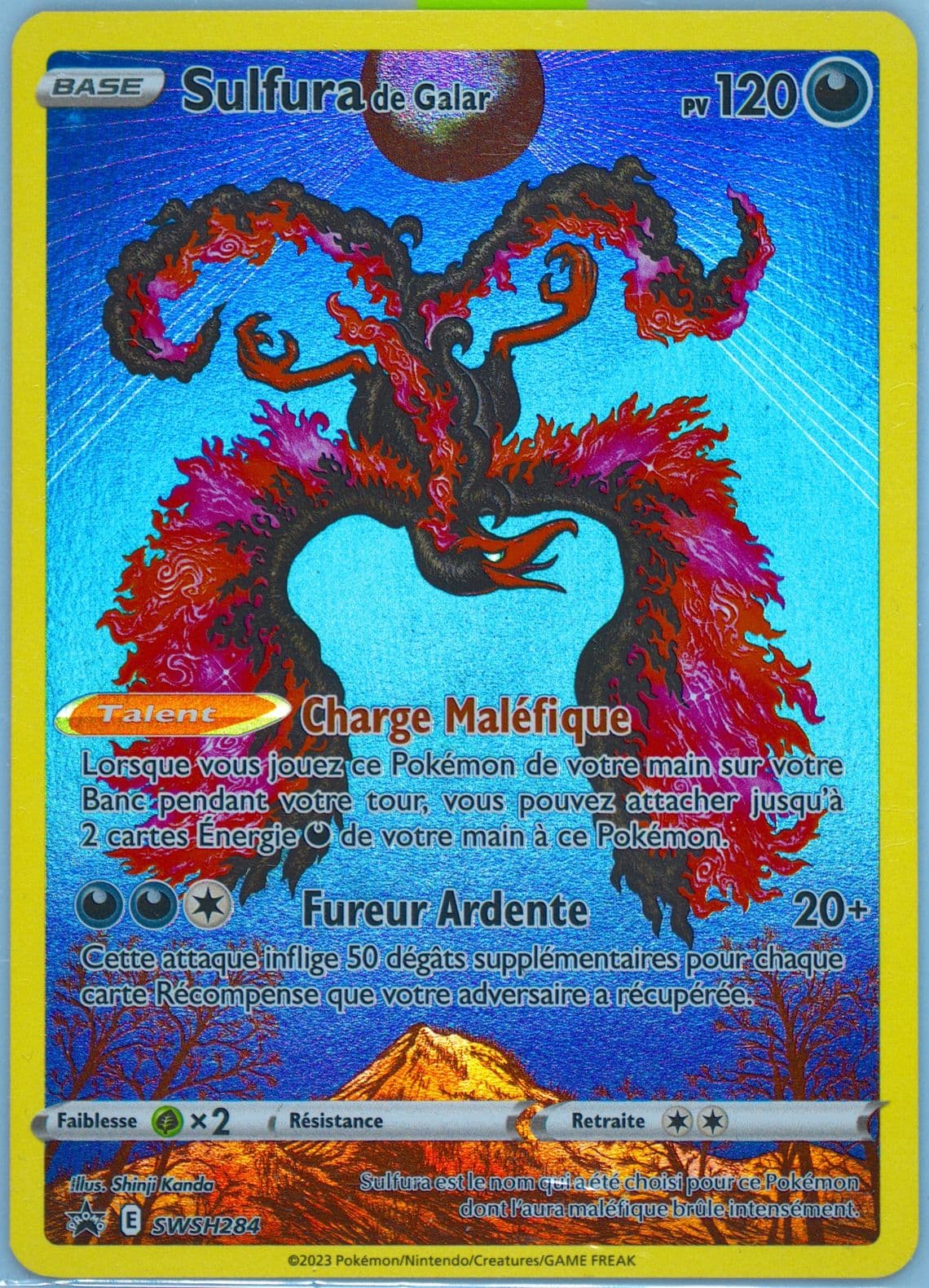 Sulfura de Galar Crown Zenith Tin-French (284) 2023 Pokemon Swsh Black Star Promo