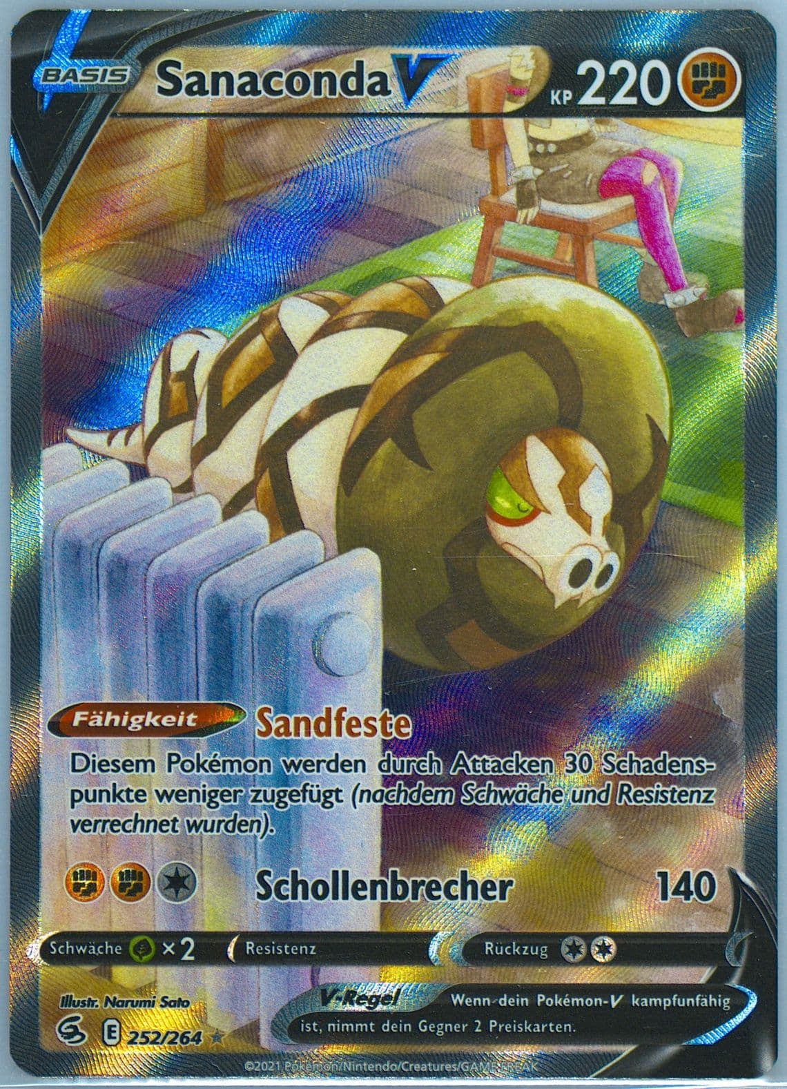 Full Art/Sanaconda V German (252) 2021 Pokemon Sword & Shield Fusion Strike