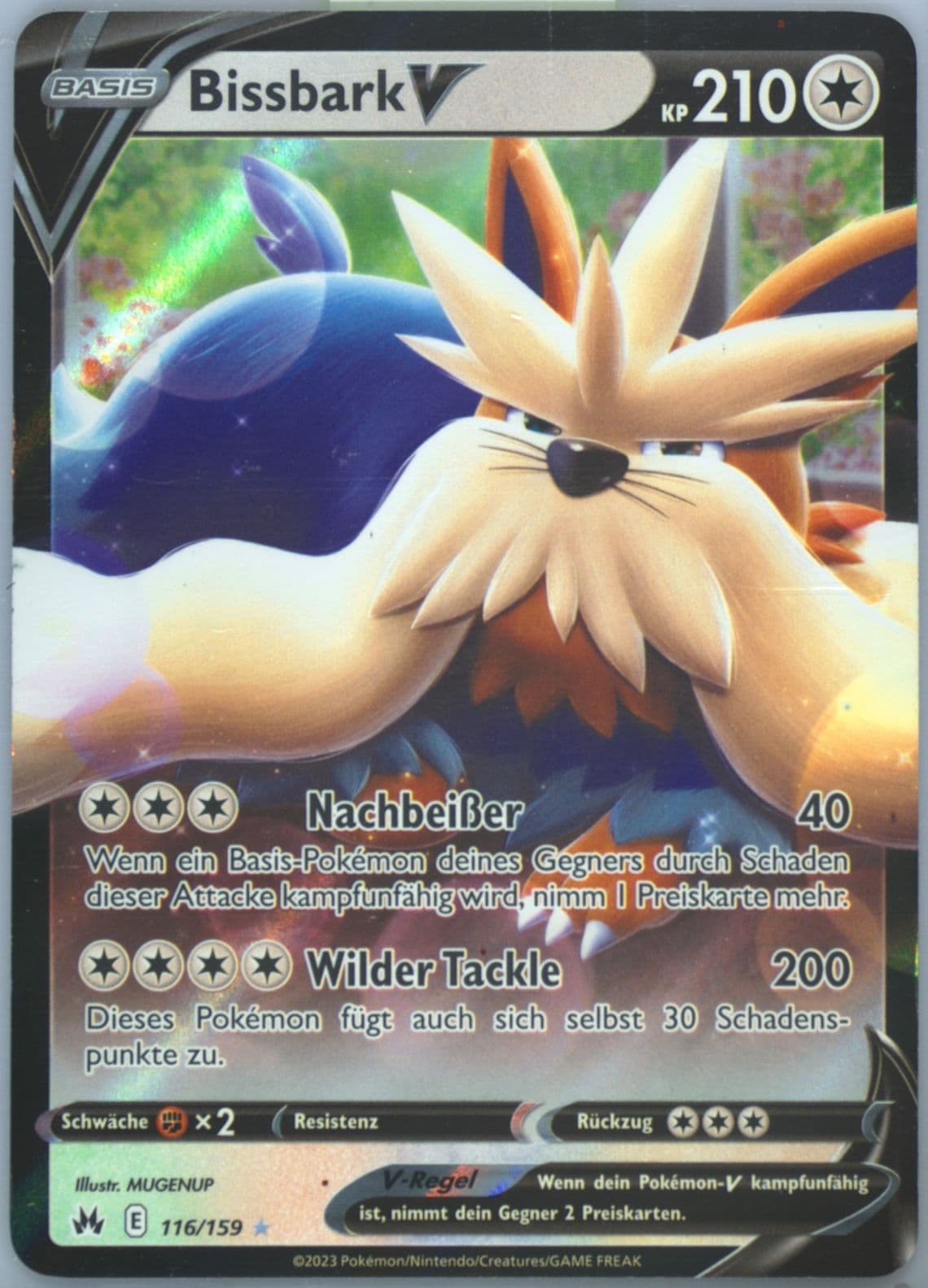 Bissbark V German (116) 2023 Pokemon Sword and Shield Crown Zenith