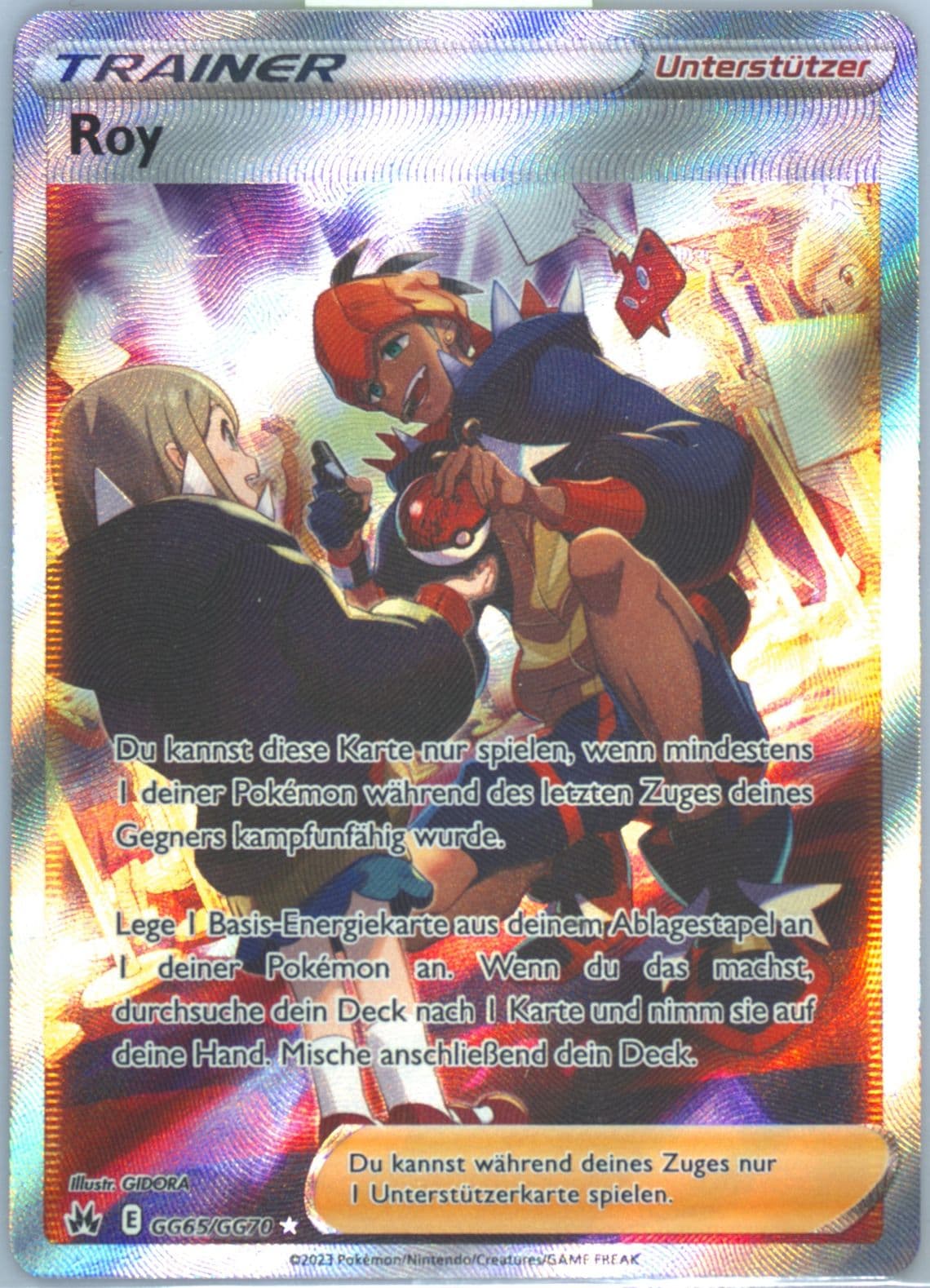 Full Art/Roy German (GG65) 2023 Pokemon Sword and Shield Crown Zenith