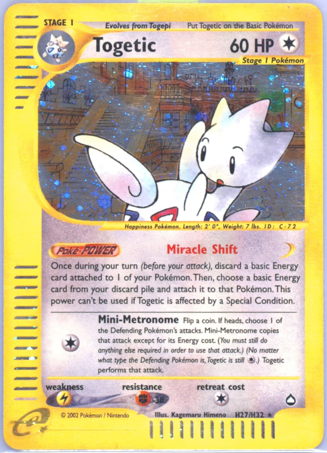 Togetic-Holo (H27) 2003 Pokemon Aquapolis