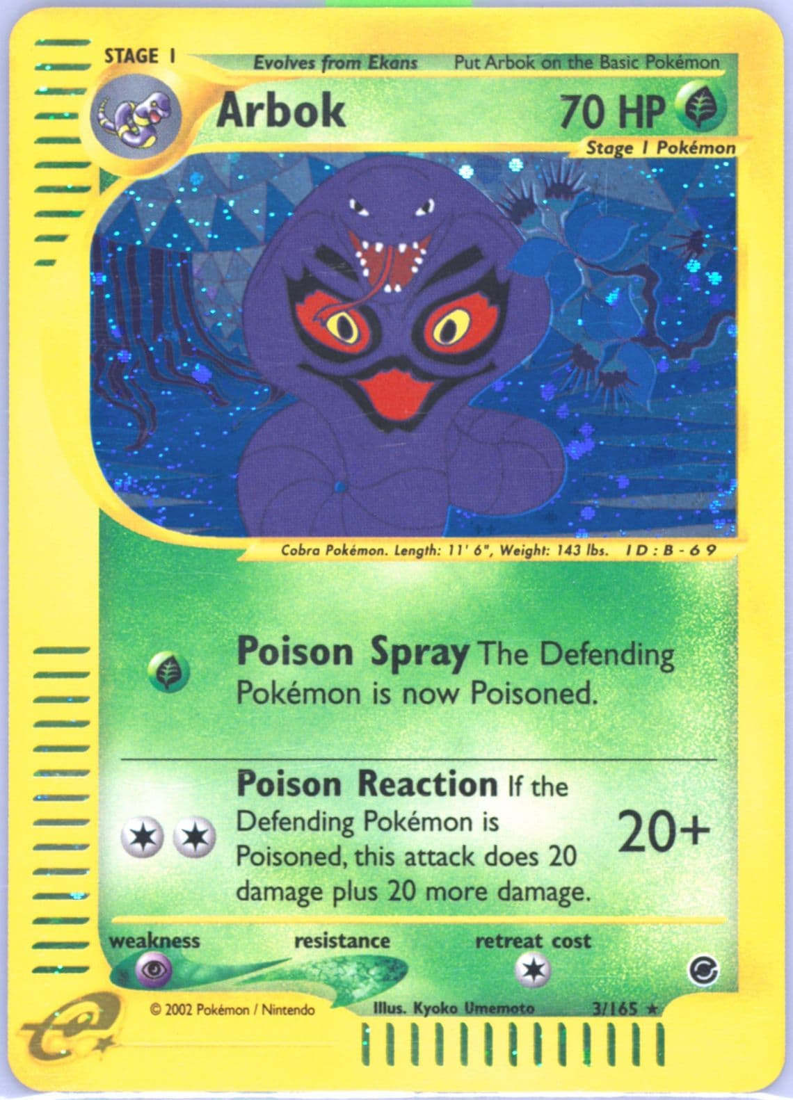Arbok-Holo (3) 2002 Pokemon Expedition
