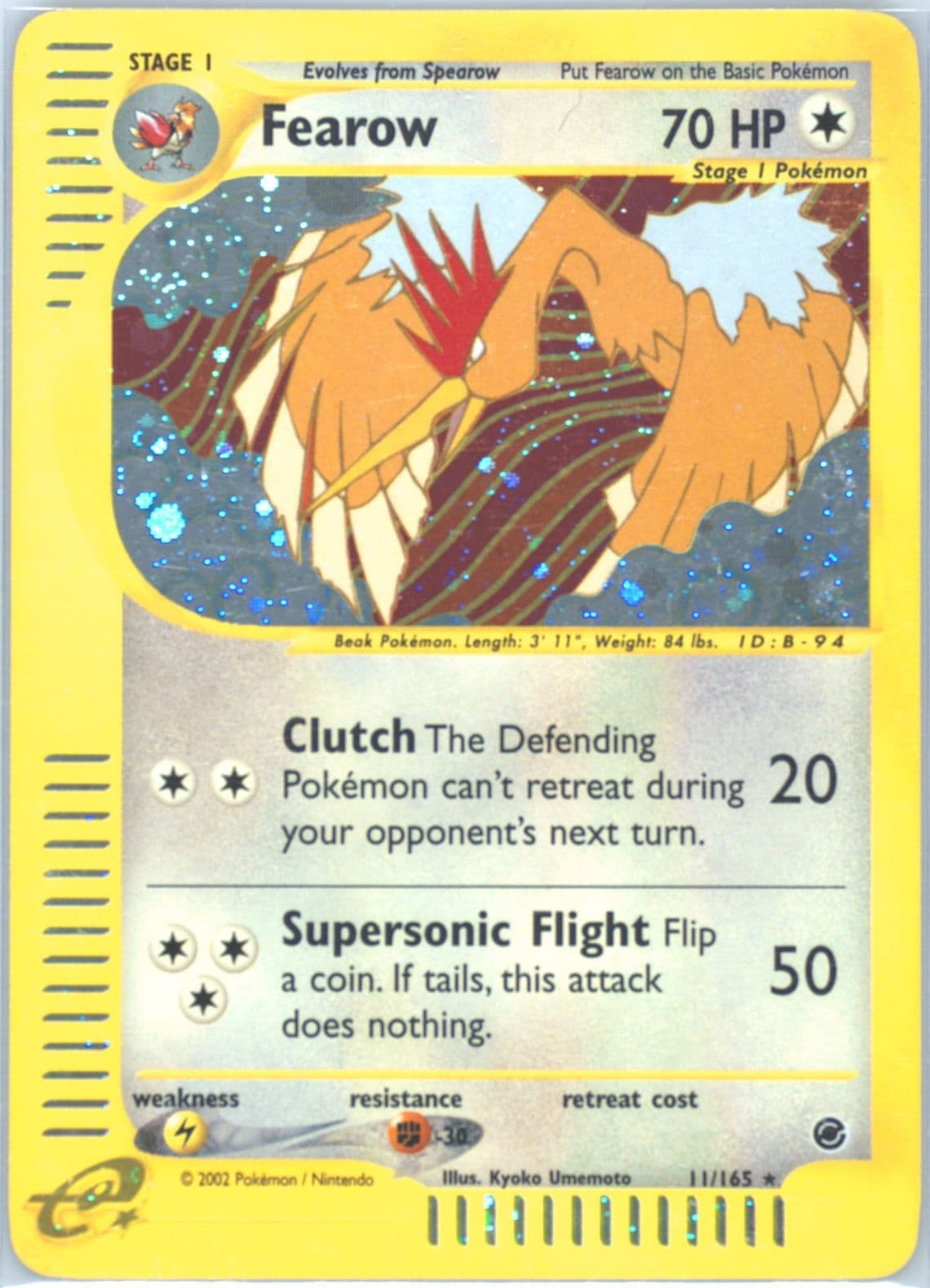 Fearow-Holo (11) 2002 Pokemon Expedition