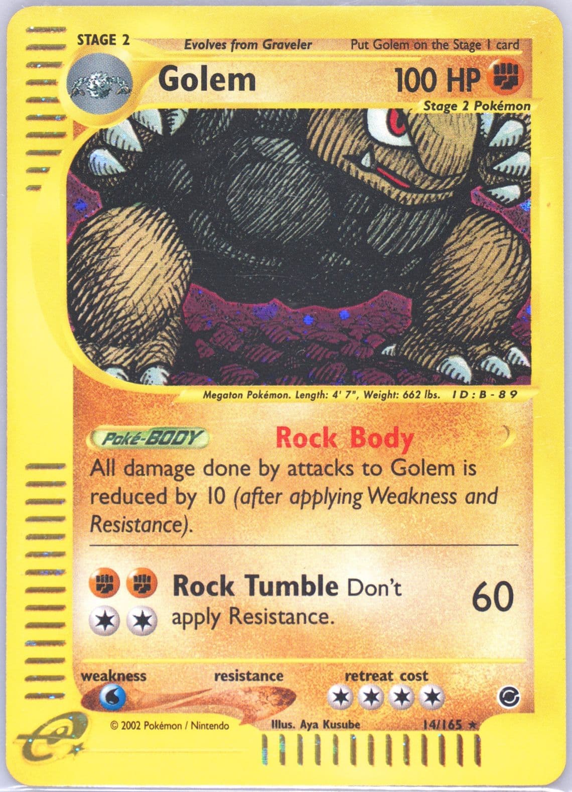 Golem-Holo (14) 2002 Pokemon Expedition