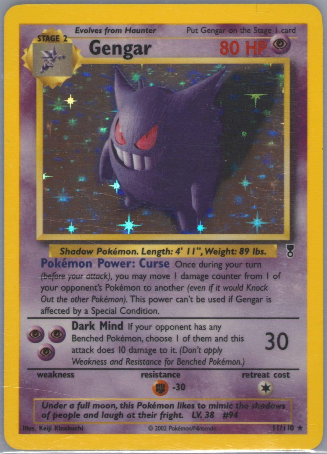 Gengar-Holo (11) 2002 Pokemon Legendary Collection