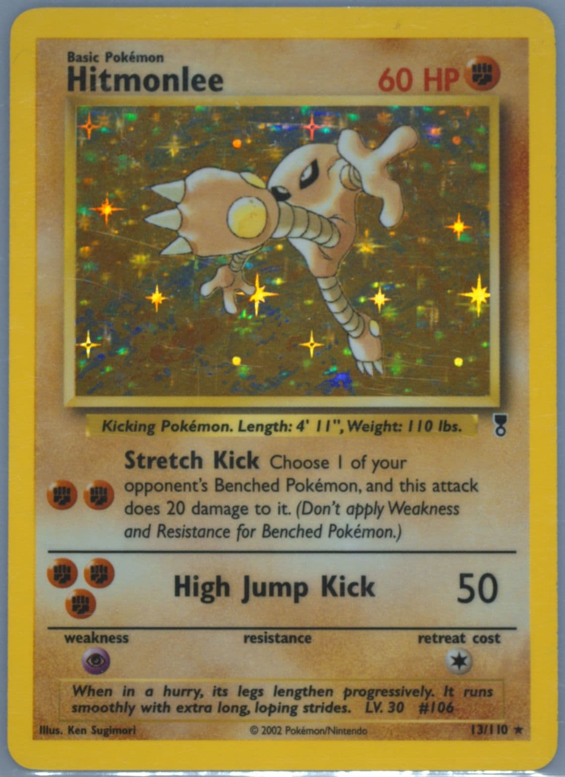 Hitmonlee-Holo (13) 2002 Pokemon Legendary Collection