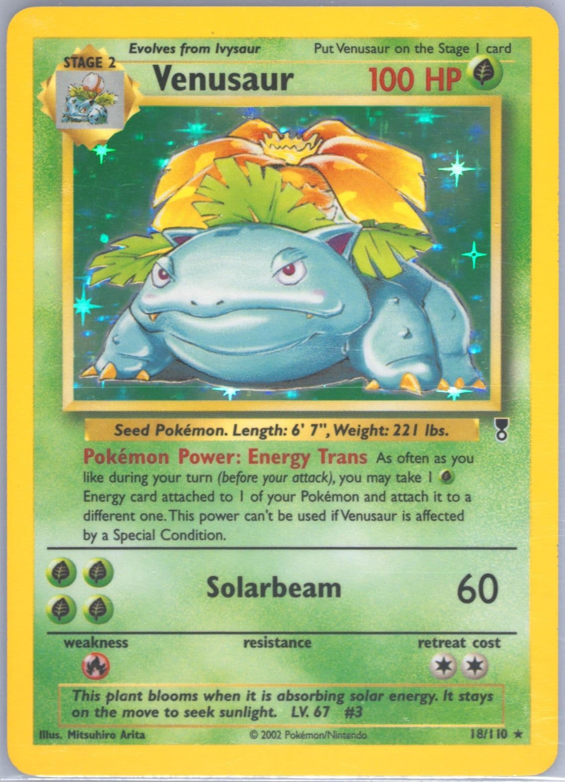 Venusaur-Holo (18) 2002 Pokemon Legendary Collection
