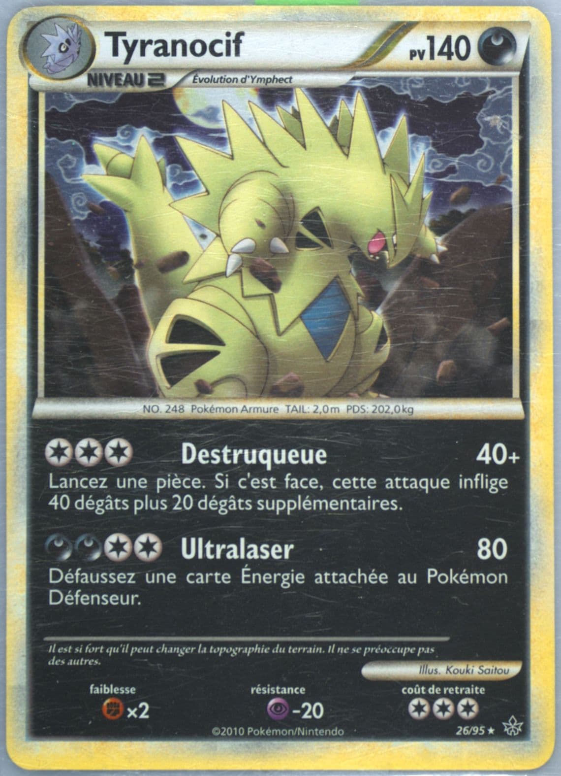 Tyranocif-Holo Cosmos-French (26) 2010 Pokemon Heartgold & Soulsilver Unleashed