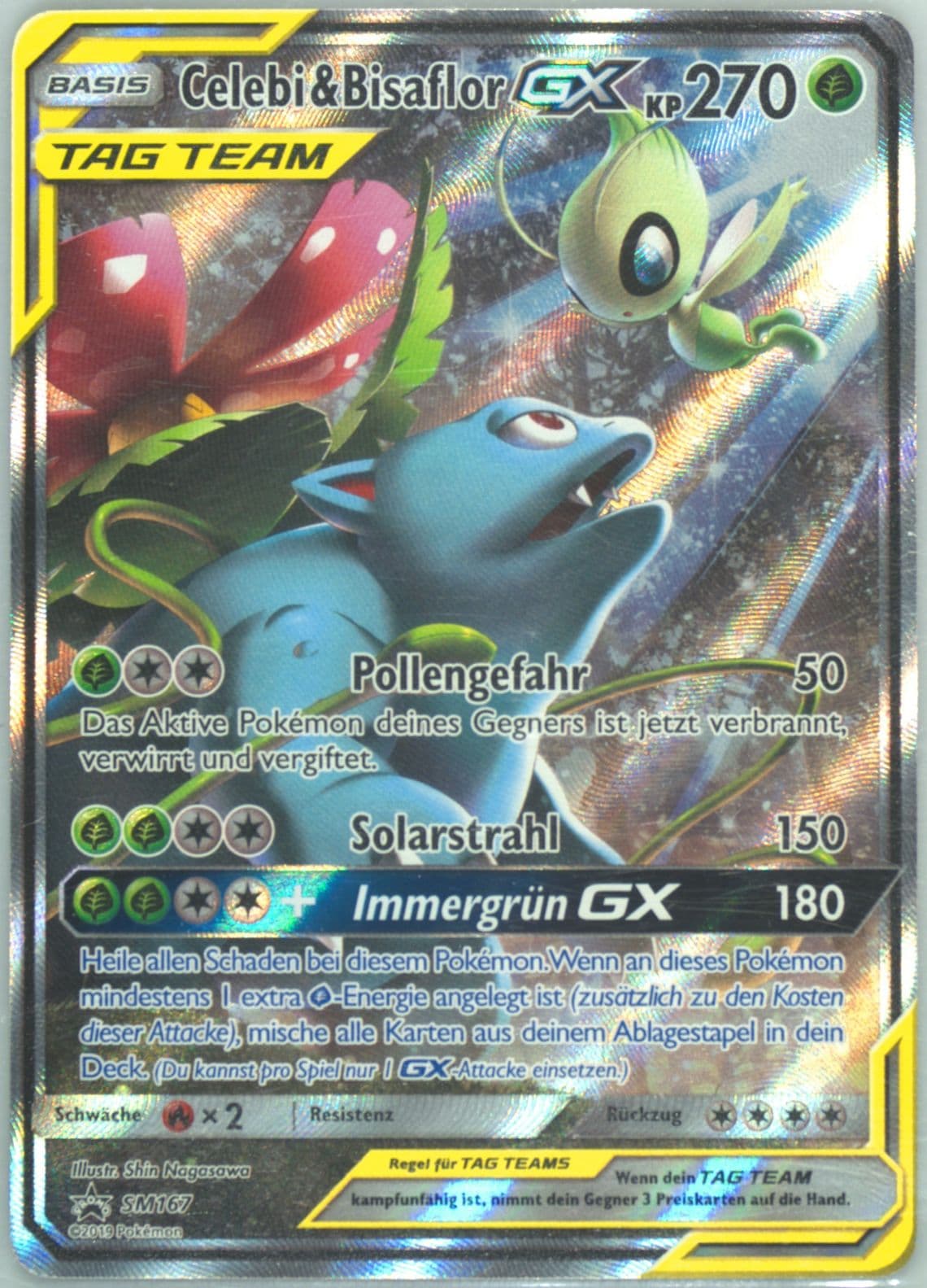 Full Art/Celebi & Bisaflor GX Tag Team Tins-German (SM167) 2019 Pokemon SM Black Star Promo