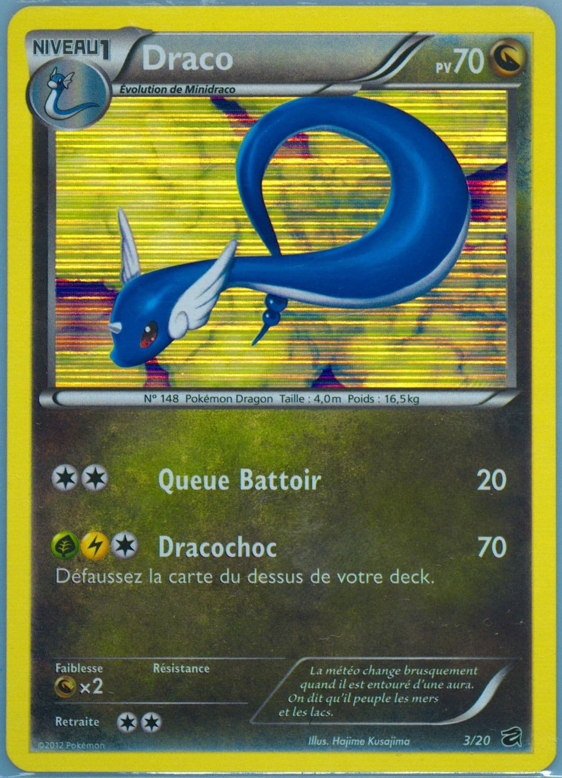 Dragonair-Holo French (3) 2012 Pokemon Black & White Dragon Vault