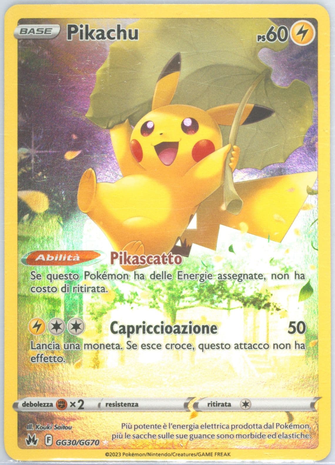 Full Art/Pikachu Italian (GG30) 2023 Pokemon Sword and Shield Crown Zenith