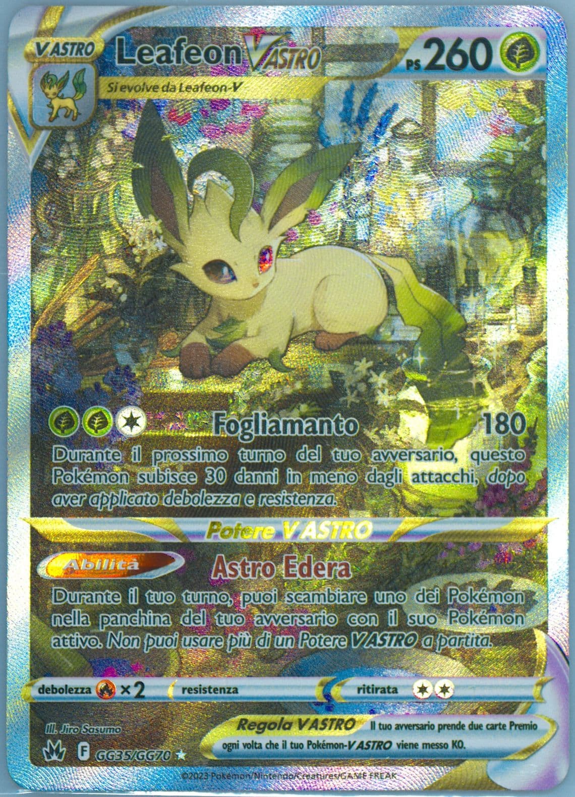 Full Art/Leafeon Vastro Italian (GG35) 2023 Pokemon Sword and Shield Crown Zenith
