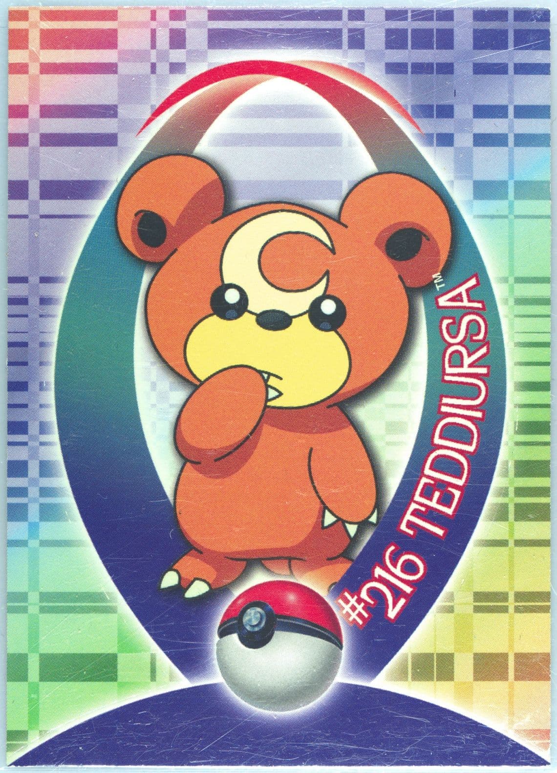 Teddiursa (50) 2001 Topps Pokemon Johto Series 1 Sticker Cards