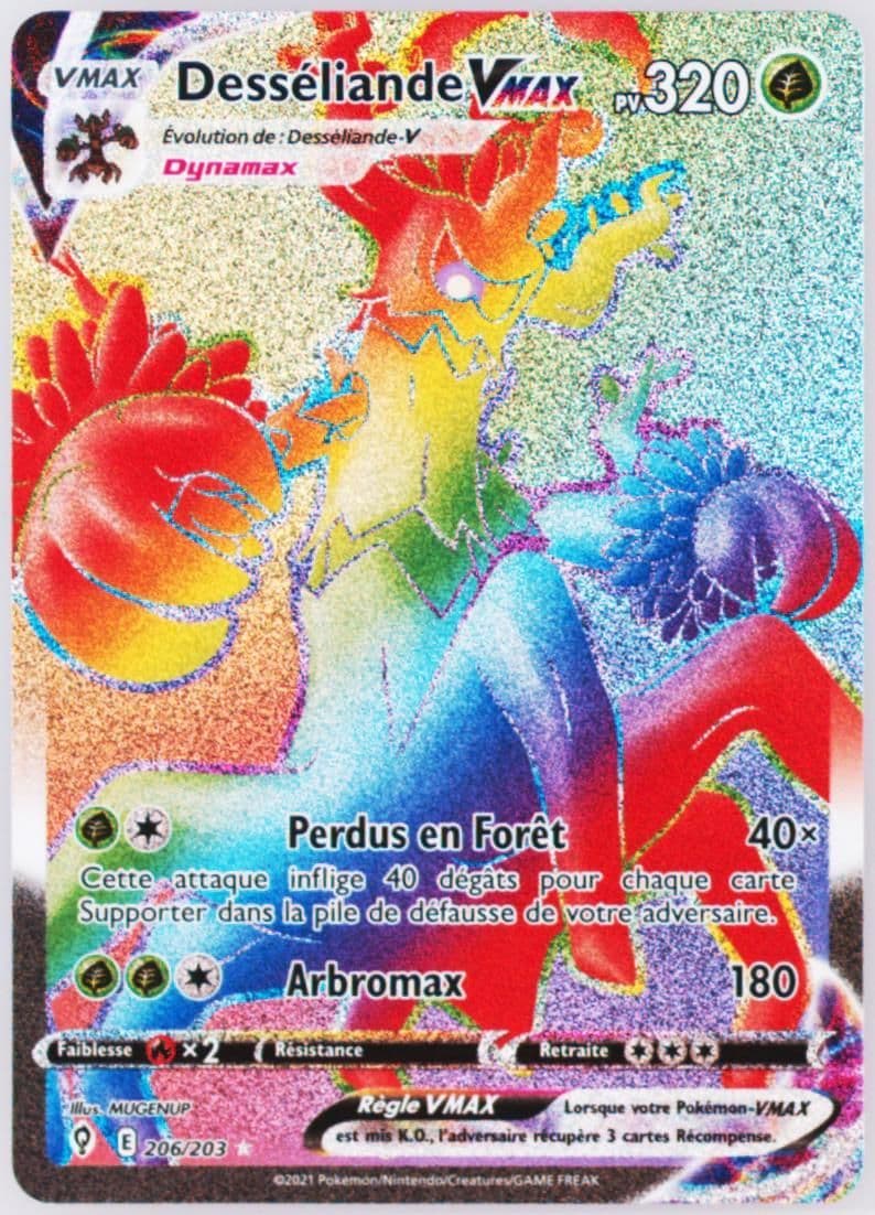Full Art/Desseliande Vmax French-Secret (206) 2021 Pokemon Sword & Shield Evolving Skies