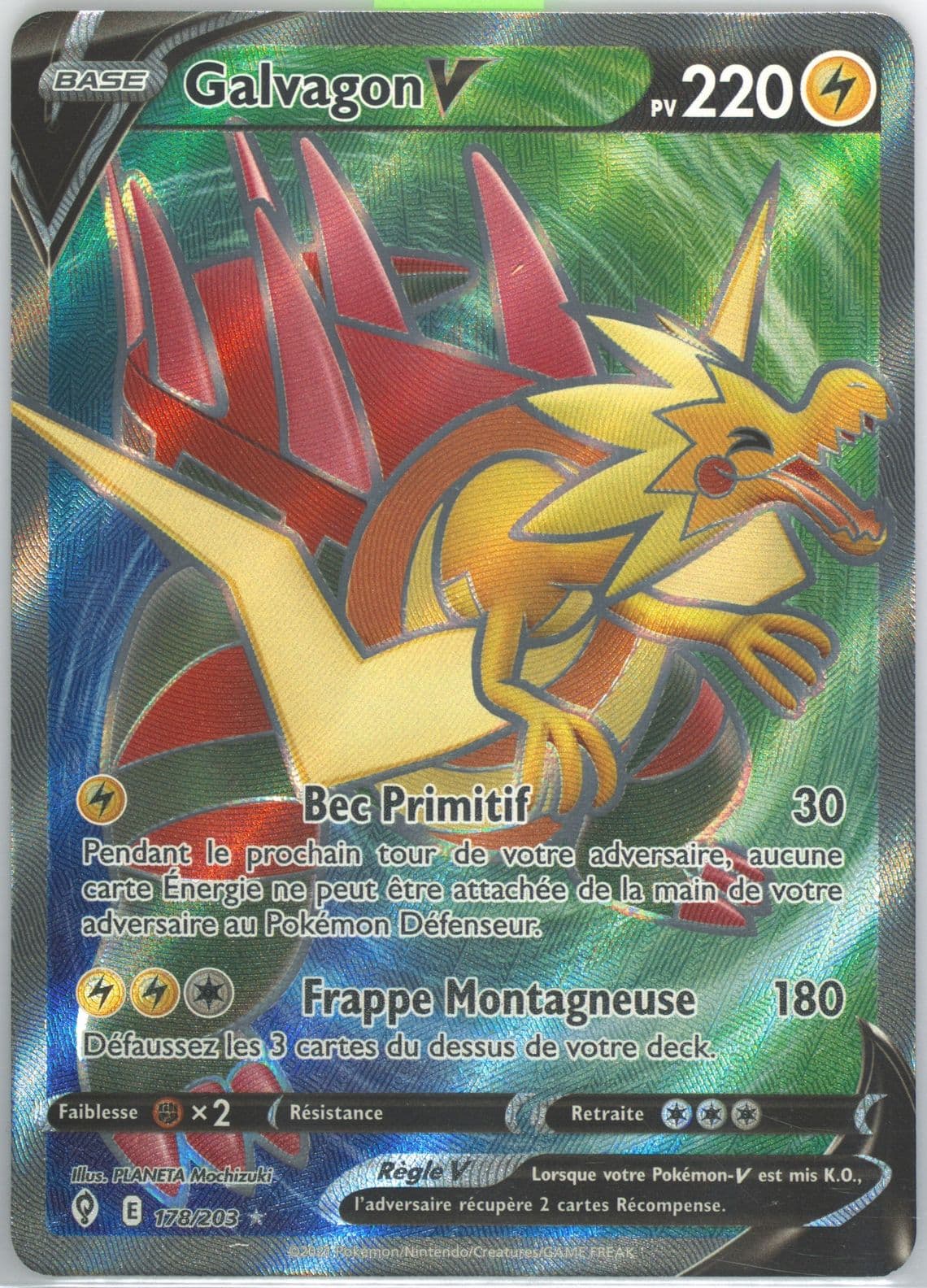 Full Art/Galvagon V French (178) 2021 Pokemon Sword & Shield Evolving Skies