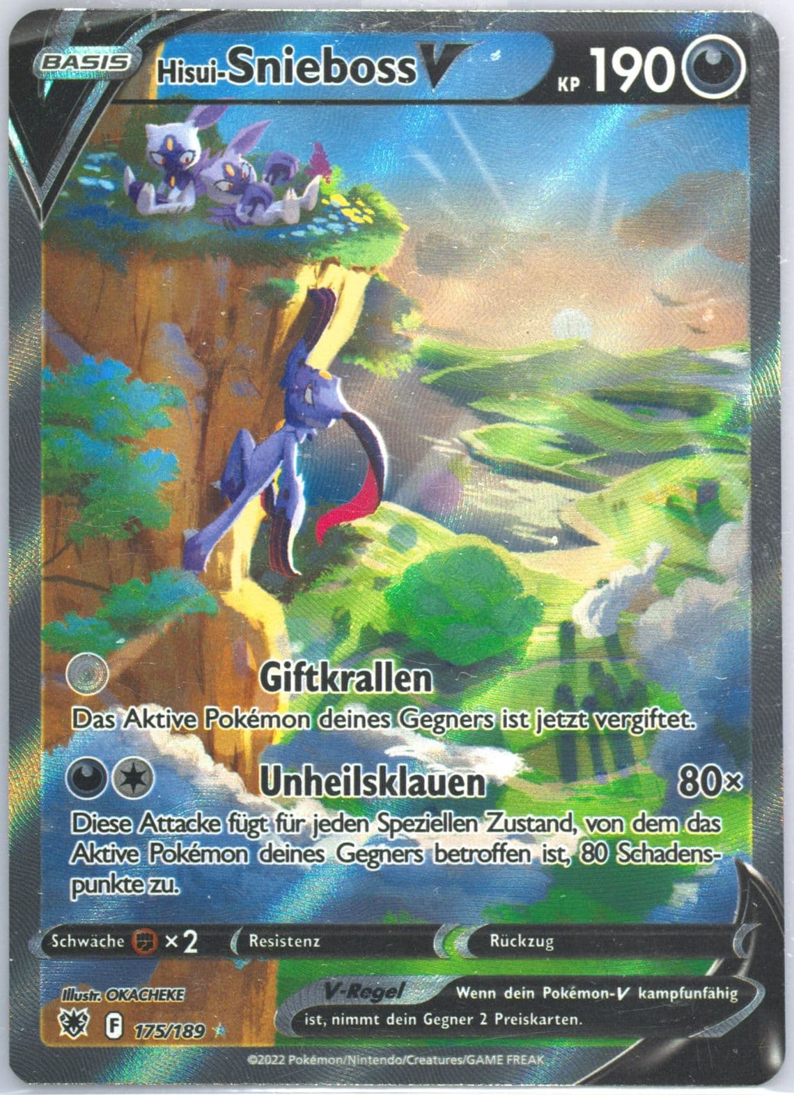 Full Art/Hisui-Snieboss V German (175) 2022 Pokemon Sword & Shield Astral Radiance