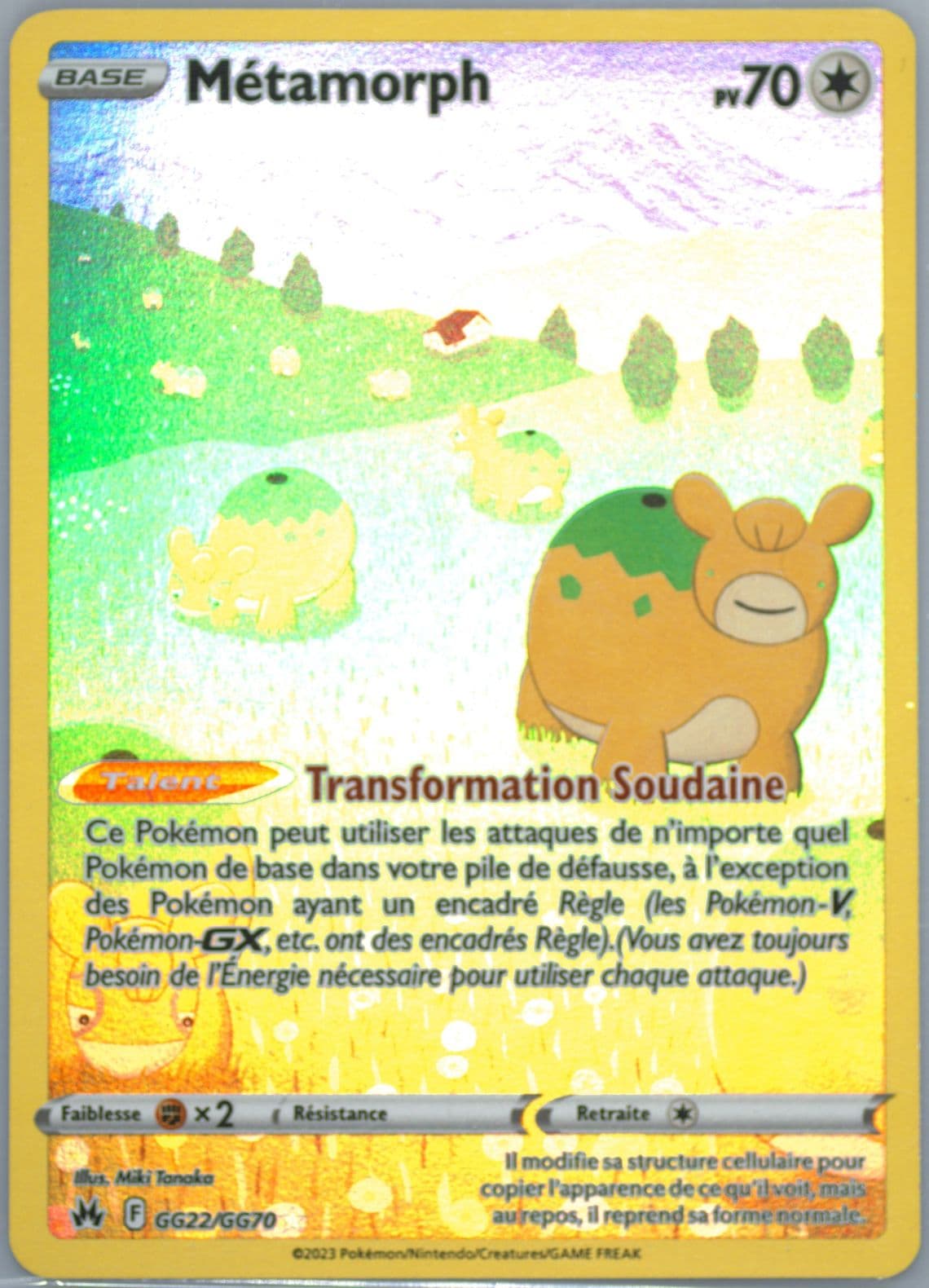 Full Art/Metamorph French (GG22) 2023 Pokemon Sword and Shield Crown Zenith