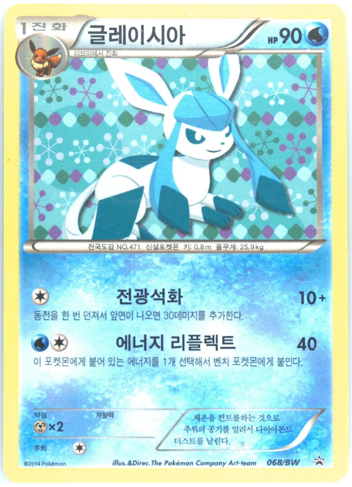 Glaceon Eevee 2080 Toothbrush Set (068) 2014 Pokemon Korean BW Promo