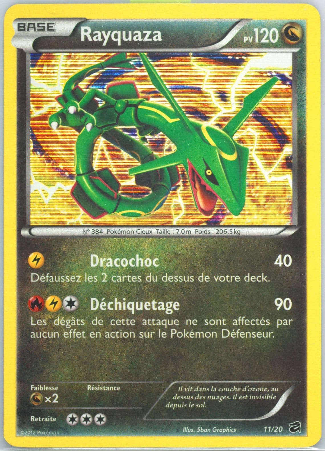 Rayquaza-Holo French (11) 2012 Pokemon Black & White Dragon Vault