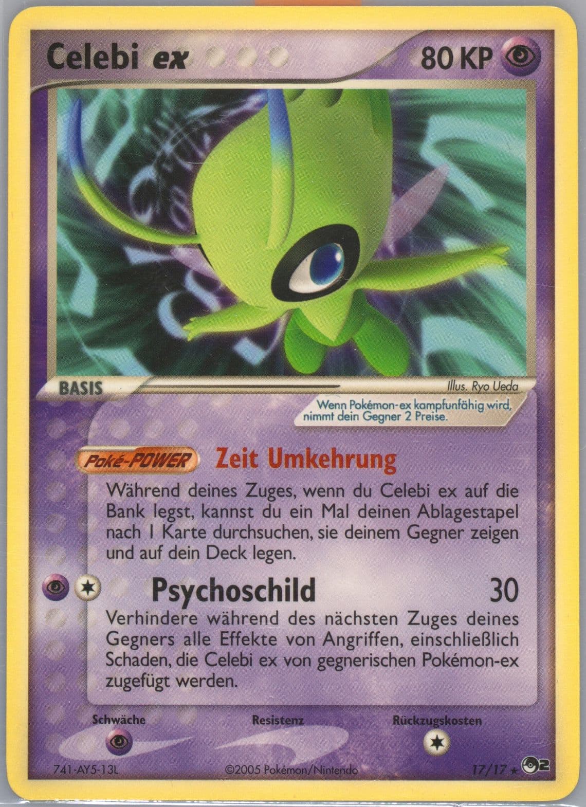 Celebi EX German (17) 2005 Pokemon Pop Series 2