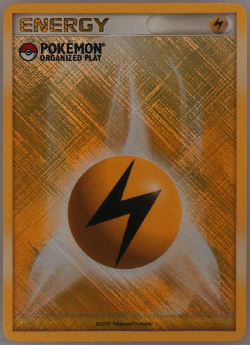Lightning Energy-Holo Crosshatch-Pokemon Organized Play 2009 Pokemon League Play! Promo