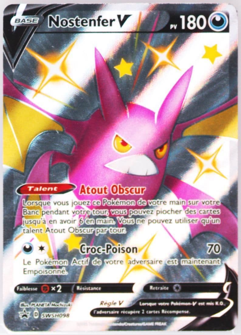 Full Art/Nostenfer V Shining Fates Premium Collection Box-French (098) 2021 Pokemon Swsh Black Star Promo