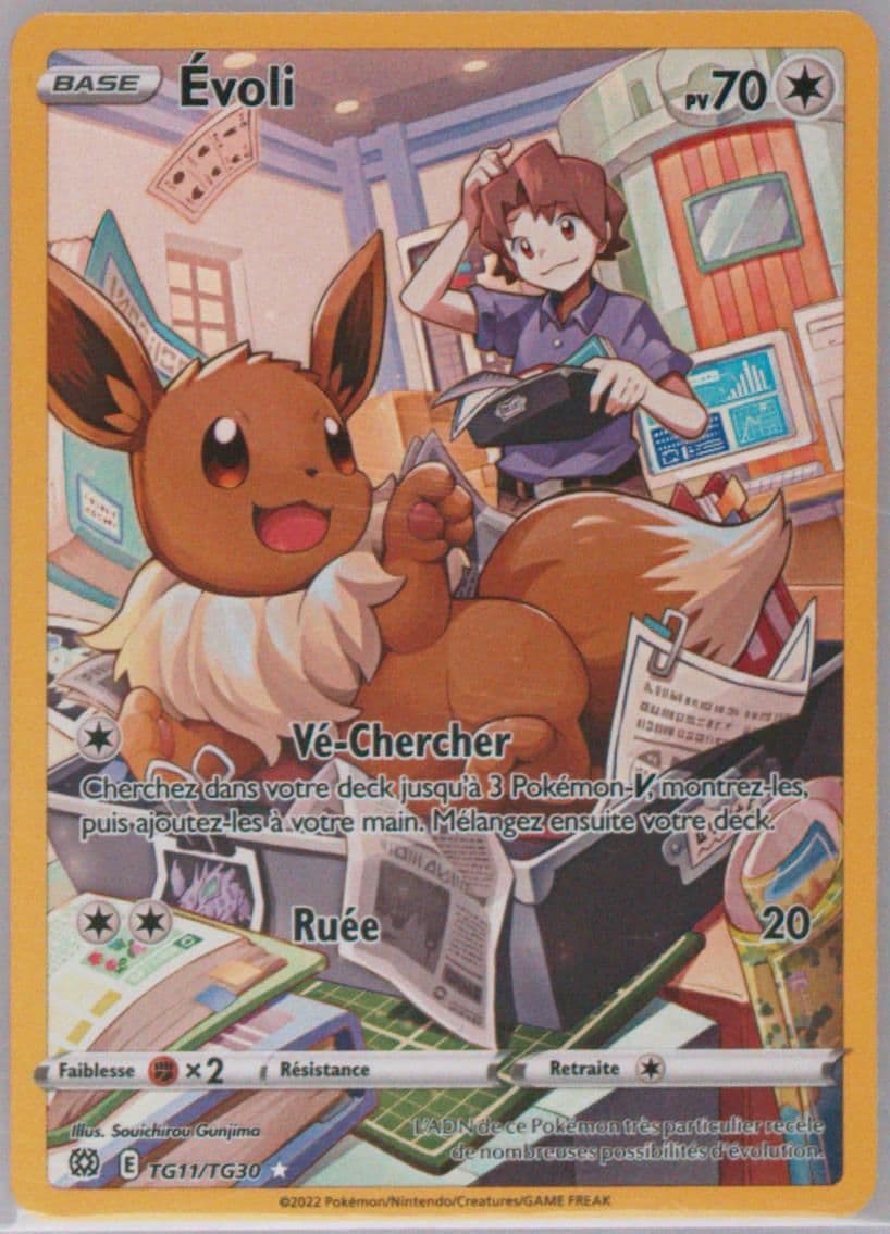 Full Art/Evoli French (TG11) 2022 Pokemon Sword & Shield Brilliant Stars