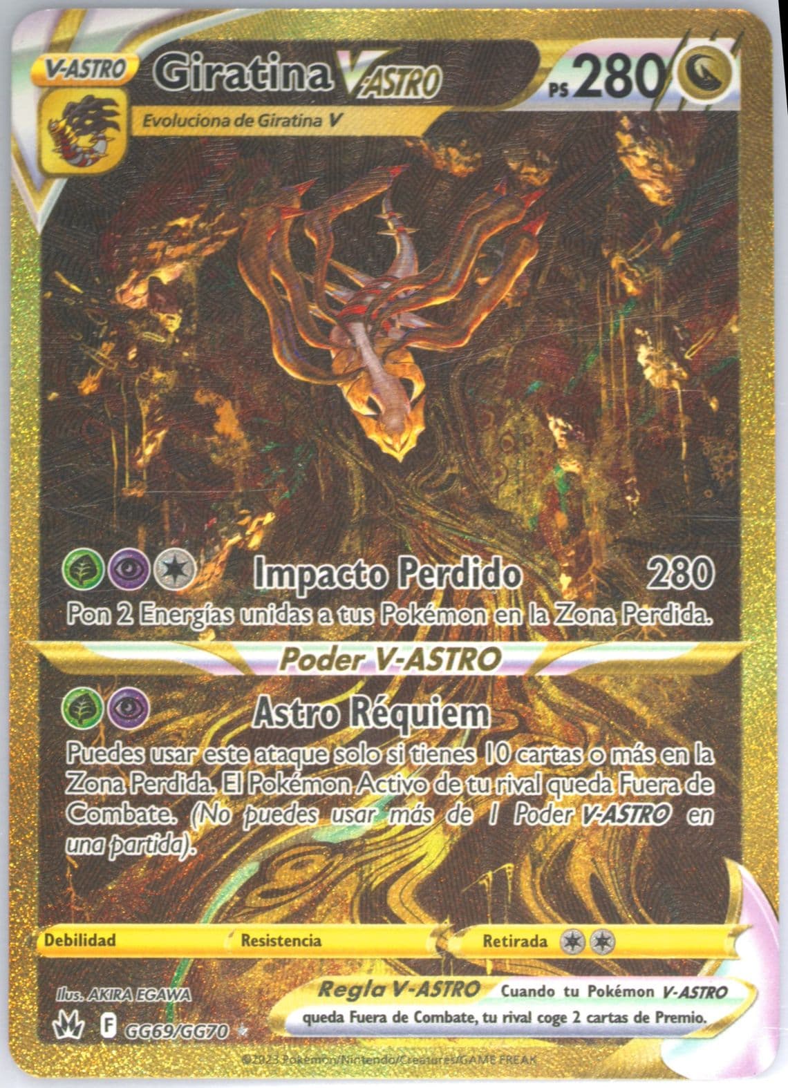 Full Art/Giratina Vastro Spanish-Secret (GG69) 2023 Pokemon Sword and Shield Crown Zenith