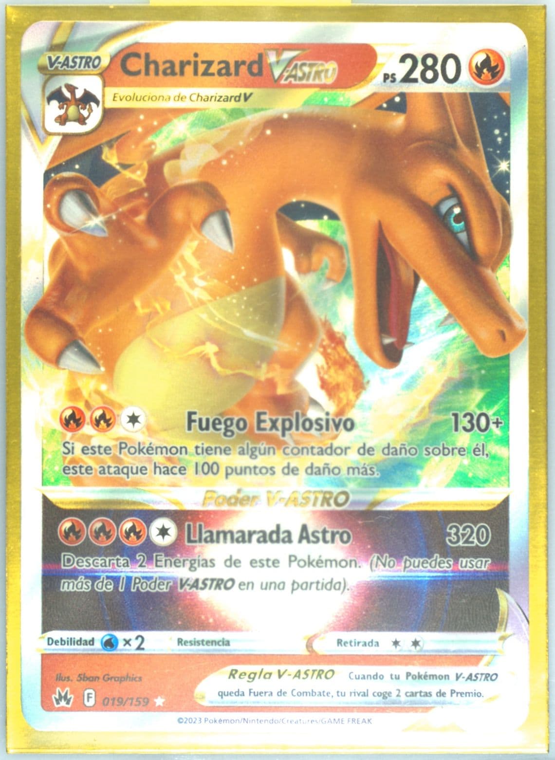 Charizard Vastro Spanish (019) 2023 Pokemon Sword and Shield Crown Zenith